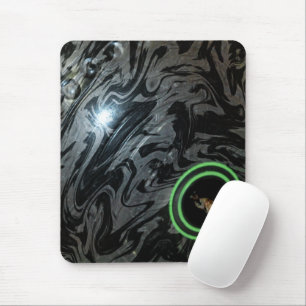 Svart och Grått Gräsmatta Bowl, Mousepad Musmatta