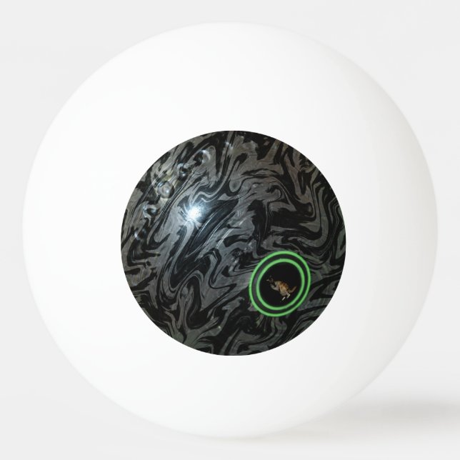 Svart och Grått Gräsmatta Bowl, Ping Pong Boll (Baksidan)