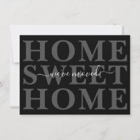 Svart och Grått Home Sweet Vi har flyttat