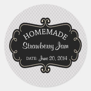 Svart och Grått Homemade Goods Label Runt Klistermärke