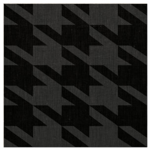 Svart och Grått Houndstooth Monochromatic Design Tyg