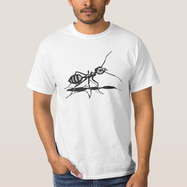 Svart och Grått Insekter Ant T-shirt (Framsida)