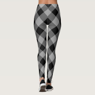 Svart- och Grått-kontrollfärg Leggings