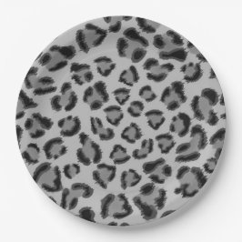 Svart och grått Leopard mönster, cheetah mönster
