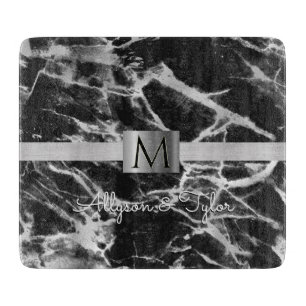 Svart och Grått Marble, Silver Band, Namn och Mono