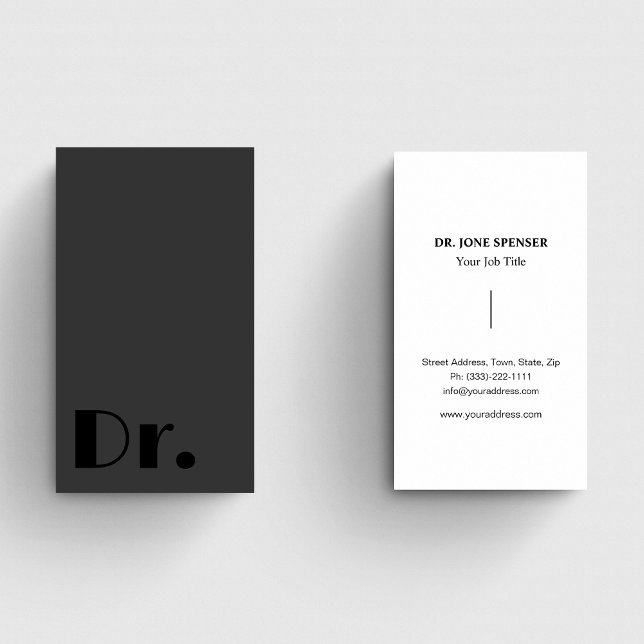 Svart och Grått Medicinsk Doktor Läkarvård Visitkort (Skapare uppladdad)
