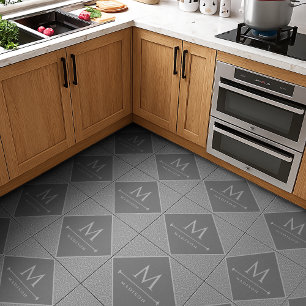 Svart och Grått Modern Geometric Vågigt böjt Linje Kakelplatta