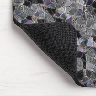 Svart- och grått-mosaik med delvis borttagen färg musmatta