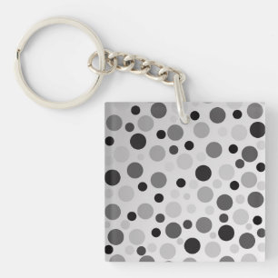 Svart och Grått Polka dots