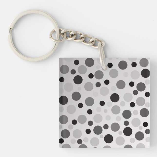 Svart och Grått Polka dots (Framsidan)