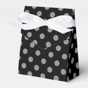 Svart och Grått Polka dots Mönster Presentaskar