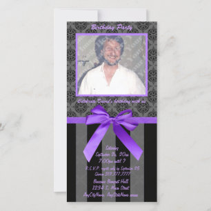 Svart och Grått-skada med Lila-ribbon