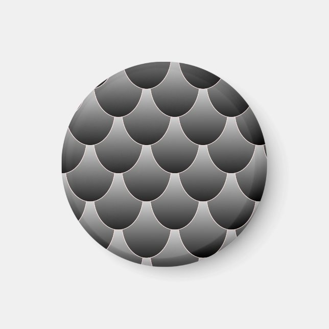 Svart och Grått-skala Magnet (Framsidan)