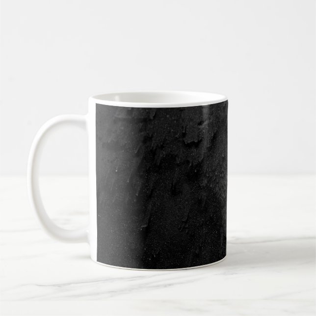 Svart och grått-stenfragment kaffemugg (Vänster)