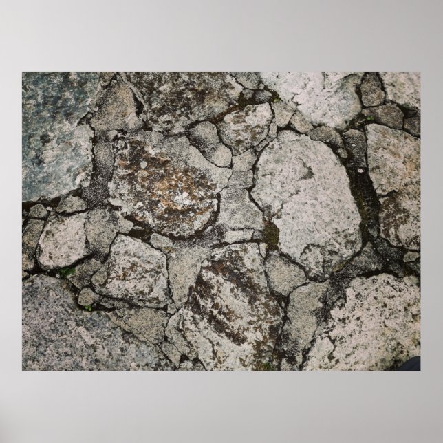 Svart och grått-stenfragment poster (Framsidan)
