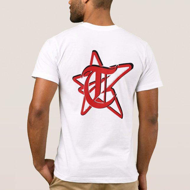 Svart och Grått Str8lykdhatt-skjorta T Shirt (Baksida)