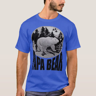 Svart och Grått Woodland Pappa Bear 1 T Shirt