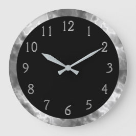 Svart- och gråttmarmor stor klocka