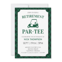 Svart Och Grön Gingham Golf Pensionärsfest