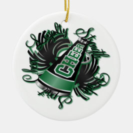 Svart och grön kvalitetsfotoprydnad för jubel julgransprydnad keramik