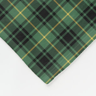 Svart och grön Tartan för MacArthur klan Fleecefilt