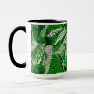 Svart och Grönt Abstrakt kaffe mugg