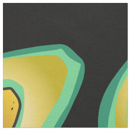 Svart och grönt avokadomönster tyg