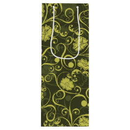 Svart och Grönt Blommönstret Illustrated