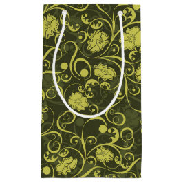 Svart och Grönt Blommönstret Illustrated