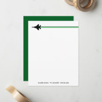 Svart och Grönt F-15 Personal Stationery