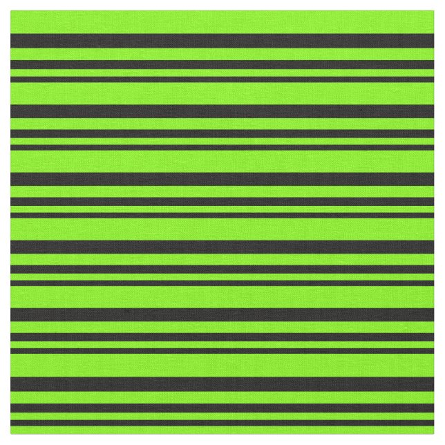Svart och Grönt Färgad, lind/stripe Mönster Tyg (Närbild)