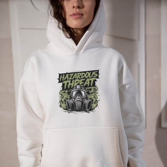 Svart och Grönt Farligt hot Hoodie Sweatshirt T Shirt (Skapare uppladdad)