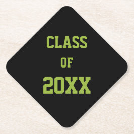 Svart och Grönt i Färg Studenten Underlägg Papper