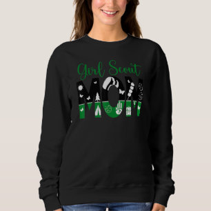 Svart och Grönt Mamma-scout för Girls Cookie Campi T Shirt