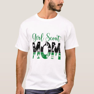 Svart och Grönt Mamma-scout för Girls Cookie Campi T Shirt