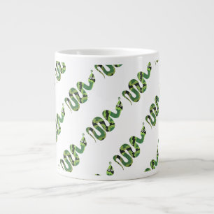 Svart och Grönt Skriv ut Silhouette Jumbo Mugg