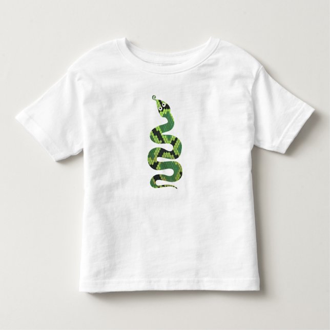 Svart och Grönt Skriv ut Silhouette T-shirt (Framsida)
