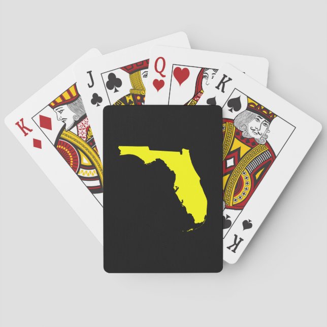 Svart och gul Florida Spel Kort (Baksidan)