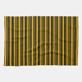 Svart och gul Gult stripe Mönster Kökshandduk