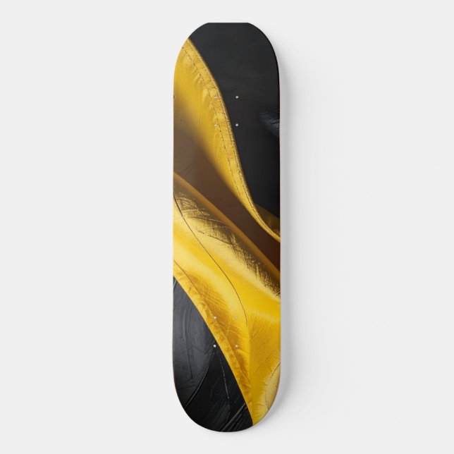 svart och gul mini skateboard bräda 18,5 cm (Framsida)