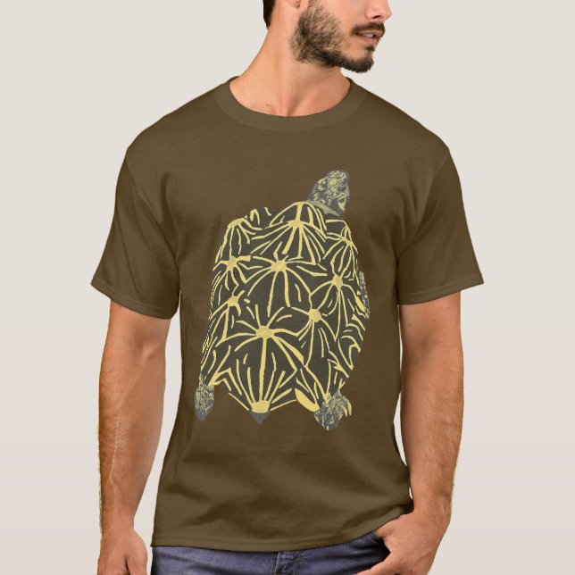 Svart och gula stjärnasköldpaddaTshirts Tröja (Framsida)