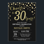 Svart och Guld 30års födelsedag Diamond Inbjudningar<br><div class="desc">Inbjudan till 30års födelsedag med Black and Guld Glitter Diamond Background. Konfetti Guld. Vuxen födelsedag. Manliga Manar eller Kvinnor födelsedag.
Om du vill göra ytterligare anpassningar klickar du på knappen Anpassa och användor verktygen som är utformat för att ändra mallen.</div>