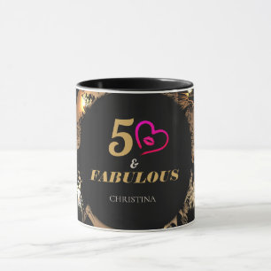 Svart och Guld 50:e Födelsedagsfesten Classic Mugg