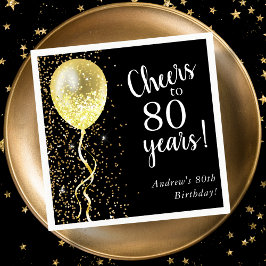 Svart och Guld | 80:e Glitter-dagen Pappersservett
