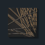 Svart och Guld Abstrakt Savanna Design Canvastryck<br><div class="desc">Snyggt, modern svartvit och guld-design med abstrakt som inspirerats av savanna-gräs. Du kan anpassa genom att ändra bakgrunden till färg och/eller färg. Välj "anpassa" och navigera till avsnittet lagrar om du vill visa bilderna och ändra bakgrunden till färg eller gräns färg om du vill anpassa designen till kostym om hemmet....</div>