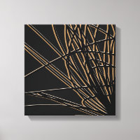 Svart och Guld Abstrakt Savanna Design