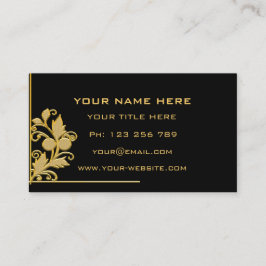 Svart och Guld-Affärskortet är ditt eget Visitkort