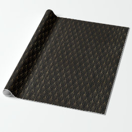 Svart och guld Art Deco-mönster Presentpapper