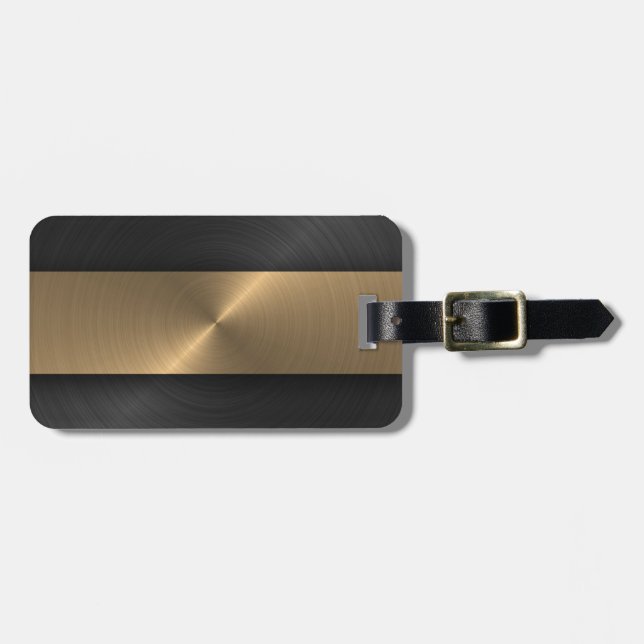 Svart och guld bagagebricka (Horisontell Framsida)