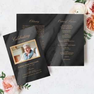 Svart och Guld-begravningsprogram   Serviceorder